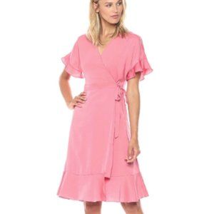 Paris Sunday Desert Rose Wrap Dress - L - NWT